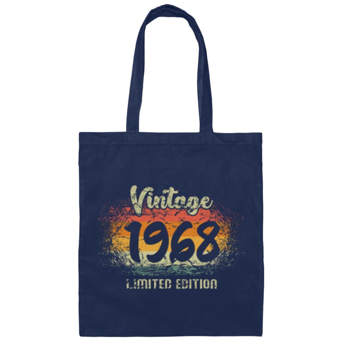 Vintage 1968 Limited Edition, Retro 52nd Birthday Gift Canvas Tote Bag