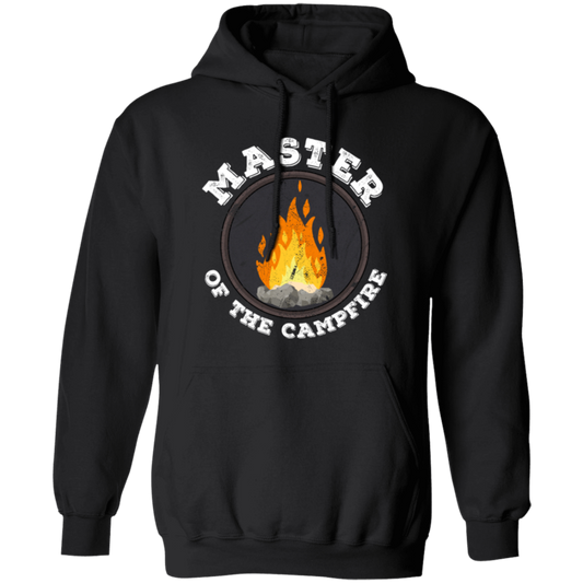 Master Of The Campfire, Camping Lover, Love Campfire, Retro Style Pullover Hoodie