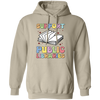 Support Public Libraries, Love Read, Groovy Bookworm Pullover Hoodie