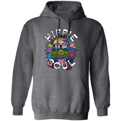 Hippie Soul, Cool Soul, Cool Skull, Hippie Style Pullover Hoodie