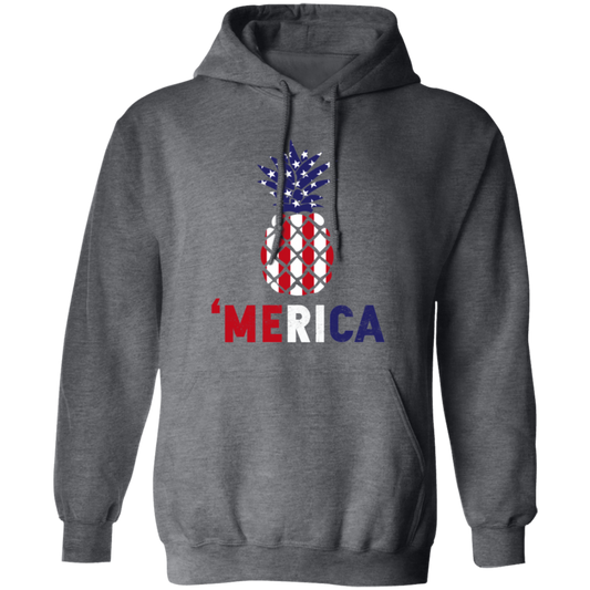 Pineapple America, American Flag, 4th July Anniversity, Pineapple Gift Pullover Hoodie