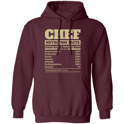 Chef Nutrition Facts, Serving Size For 1 Amazing Chef Pullover Hoodie