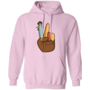 Hi Fall, Thanksgiving's Day, Peace Sign, Peace Sign Turkey, Funny Turkey, Turkey's Day Pullover Hoodie