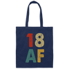 18th Birthday Gift Idea, Retro 18th Gift, Best Of 18th, 18 Vintage, Love 18 Canvas Tote Bag
