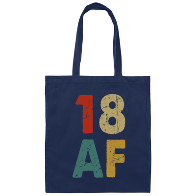 18th Birthday Gift Idea, Retro 18th Gift, Best Of 18th, 18 Vintage, Love 18 Canvas Tote Bag