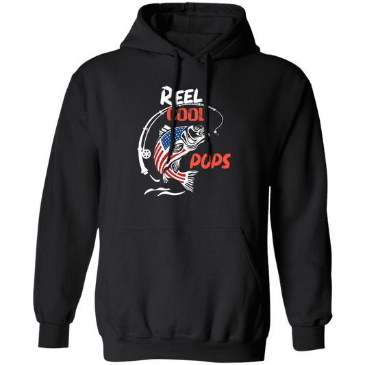 Reel Cool Pops, Love To Go Fishing, Love Fish, American Fish Gift Pullover Hoodie