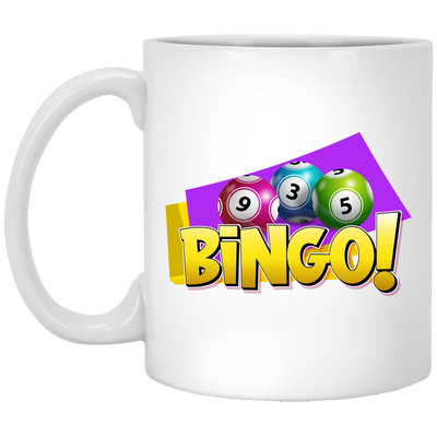 Bingo Balls, Love Bingo, Funny Bingo Game, Funny Game White Mug