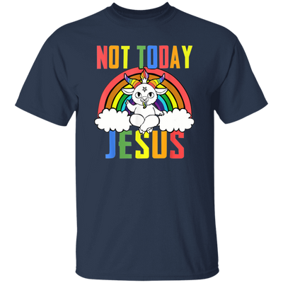 Not Today Jesus, Rainbow Unicorn, Rainbow Jesus Unisex T-Shirt