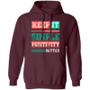 Keep It Simple Positivity Better, Retro Simple Design Pullover Hoodie