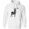 Floral Deer, Deer Silhouette, Flower Into A Deer Pullover Hoodie