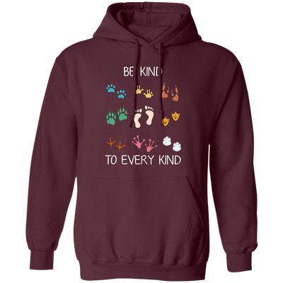 Be Kind To Every Kind, Cute Feet, Human And Animal Pullover Hoodie