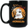 CNA Life, Boo Boo Crew, Nurse Ghost Halloween, Trendy Halloween Black Mug