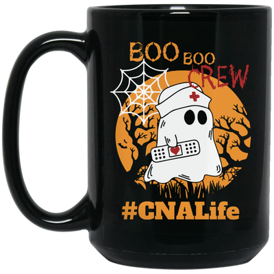 CNA Life, Boo Boo Crew, Nurse Ghost Halloween, Trendy Halloween Black Mug