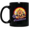 Hippie Halloween, Groovy Halloween, Groovy Pumkpin Black Mug