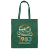 Retro 1983, Limited Edition, Birthday Gift, Hawaii Style Vintage Canvas Tote Bag