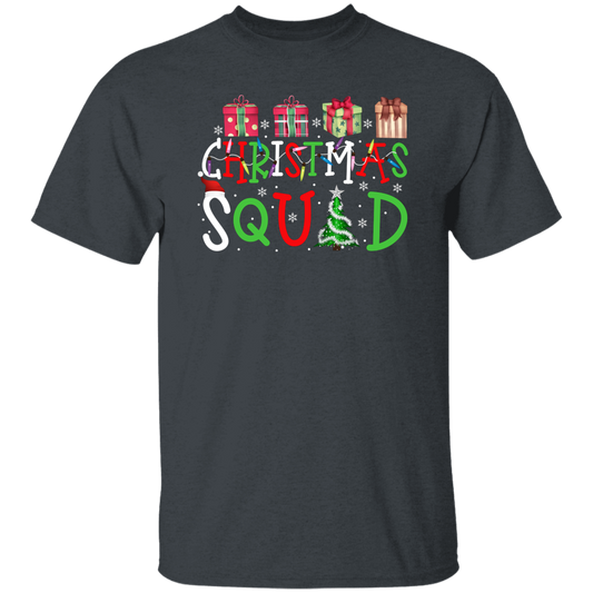 Christmas Squad, Christmas Gift Box, Xmas Light With Gift Box, Merry Christmas, Trendy Christmas Unisex T-Shirt