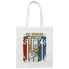 Retro Day Drinking Because Sucks Vintage Canvas Tote Bag