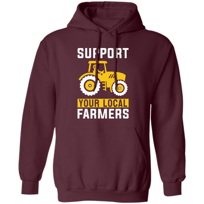 Support Your Local Farmers, Trucktor Retro, Retro Farming Pullover Hoodie