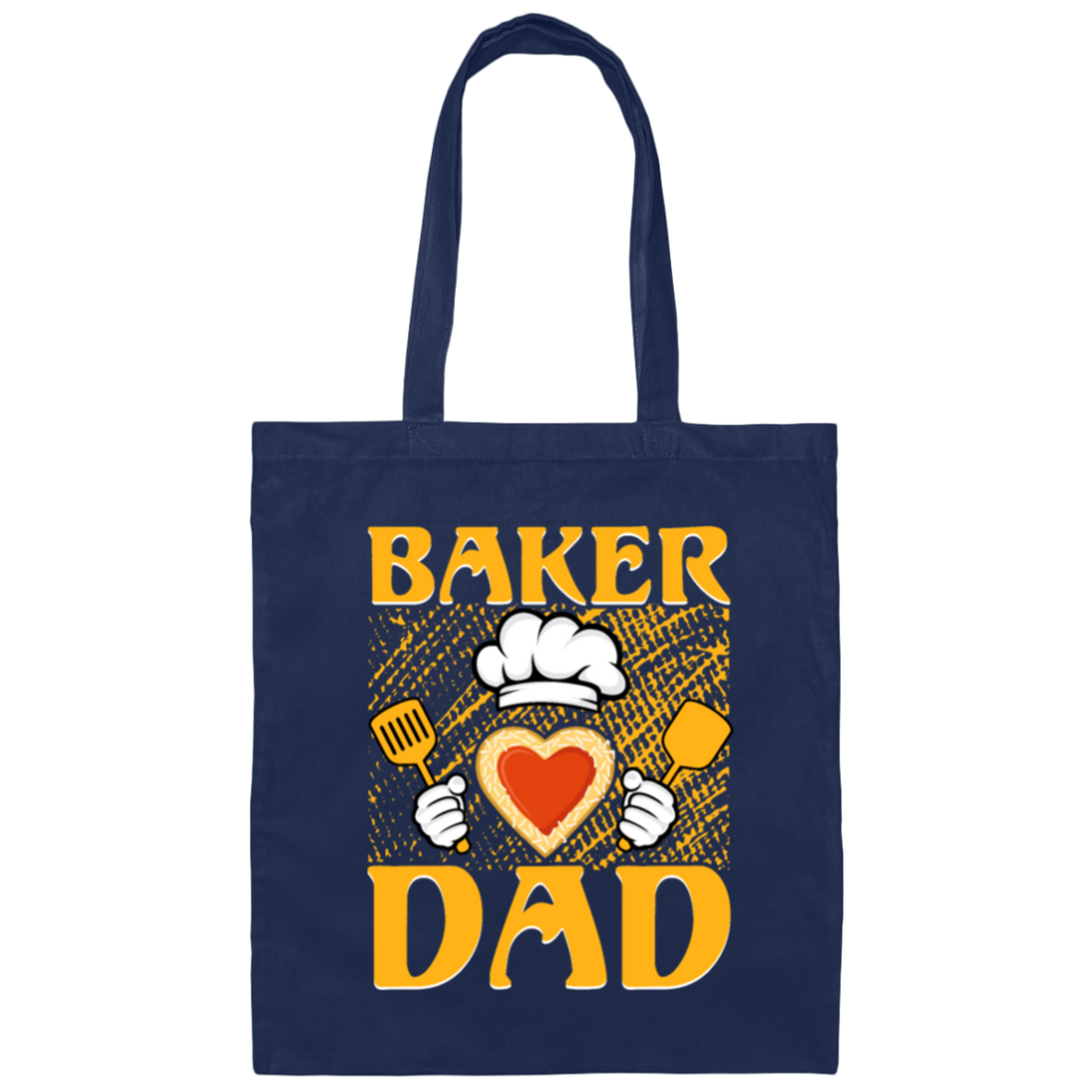 Baker Dad, Chef Dad, Father's Day, Cook With Heart Canvas Tote Bag