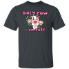 Holy Cow, I Am Cute, Cute Cow, Flower With Cow, Lovely Cow, Merry Christmas, Trendy Chrismas Unisex T-Shirt