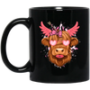 Love Cow, Cute Cow, Valentine Cow, Cow Lover Black Mug