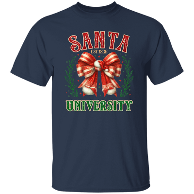 Santa University, Est 1836, Christmas Bow, Merry Christmas Christmas Unisex T-Shirt