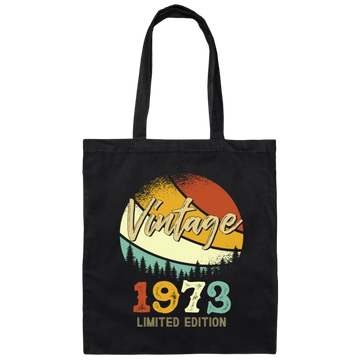 Vintage 1973 Limited Year of Vintage 1973 Canvas Tote Bag