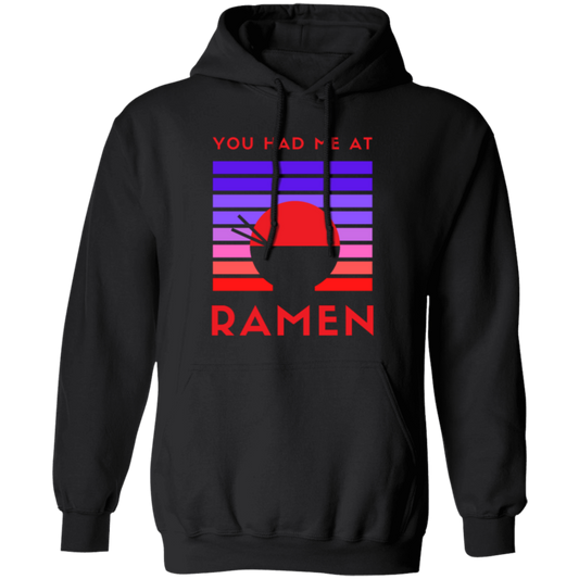 Love Ramen Noodle Abstract, Retro Feeling Hungry, Ramen Lover Pullover Hoodie