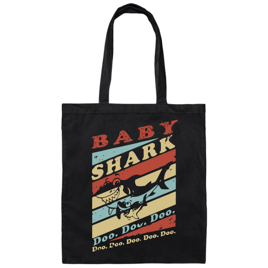 Baby Shark Doo Doo Love Shark Gift Funny Shark Gift Canvas Tote Bag