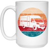 Camper Retro, Camping Vintage, Sun Gift For Camping Lover, Like To Camp White Mug