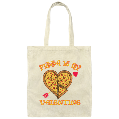 Pizza Is My Valentine Funny Valentines Day Gifts Canvas Tote Bag