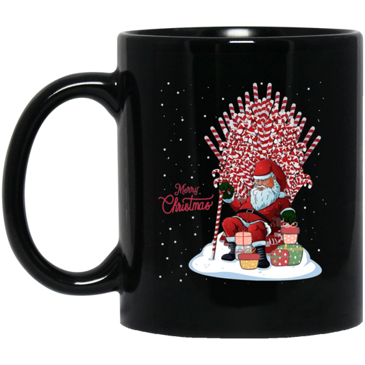 Old Santa, Drunk Christmas, Angry Santa, Chieftain Santa, Merry Christmas, Trendy Christmas Black Mug