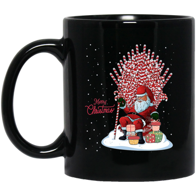 Old Santa, Drunk Christmas, Angry Santa, Chieftain Santa, Merry Christmas, Trendy Christmas Black Mug