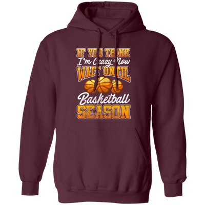 Crazy Basketball Season, Really Love Basketball, Love Basketball Season Pullover Hoodie