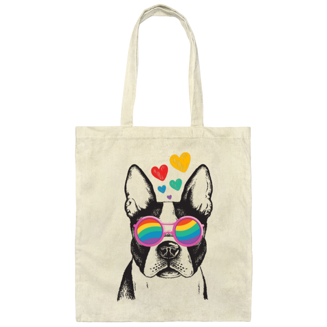 I Love Dog, Love my Dog, Best Dog Ever, LGBT Dog Canvas Tote Bag
