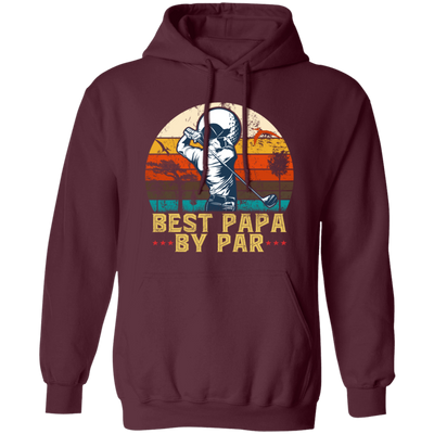 Love Golf, Best Papa By Par, Funny Golf, Retro Golf, Vintage Style Pullover Hoodie