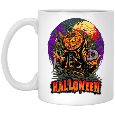 Halloween Holiday, Pumpkin Halloween, Horror Halloween White Mug