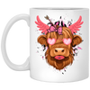 Love Cow, Cute Cow, Valentine Cow, Cow Lover White Mug