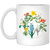 Wild Flowers, Lady Gift, Flowers in A Circle, Love Flowers White Mug