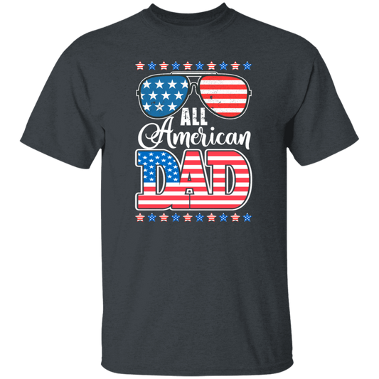 Father's Day, All American Dad, American Sunglasses Unisex T-Shirt