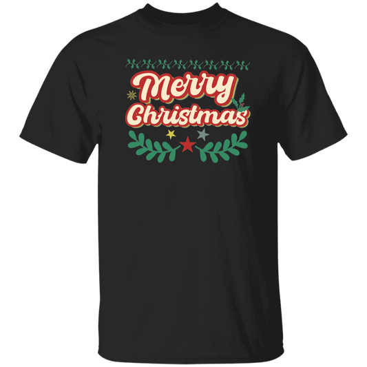Merry Christmas, Xmas Pattern, 3D Text Christmas, Merry Christmas, Trendy Christmas Unisex T-Shirt