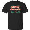 Merry Christmas, Xmas Pattern, 3D Text Christmas, Merry Christmas, Trendy Christmas Unisex T-Shirt