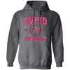 Cupid University, Est 1415, Pink Glitter Cupid, Glitter Valentine, Valentine's Day, Trendy Valentine Pullover Hoodie