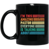 I'm This Amazing Pastor Everyone Is Talking About, Retro Pastor Black Mug