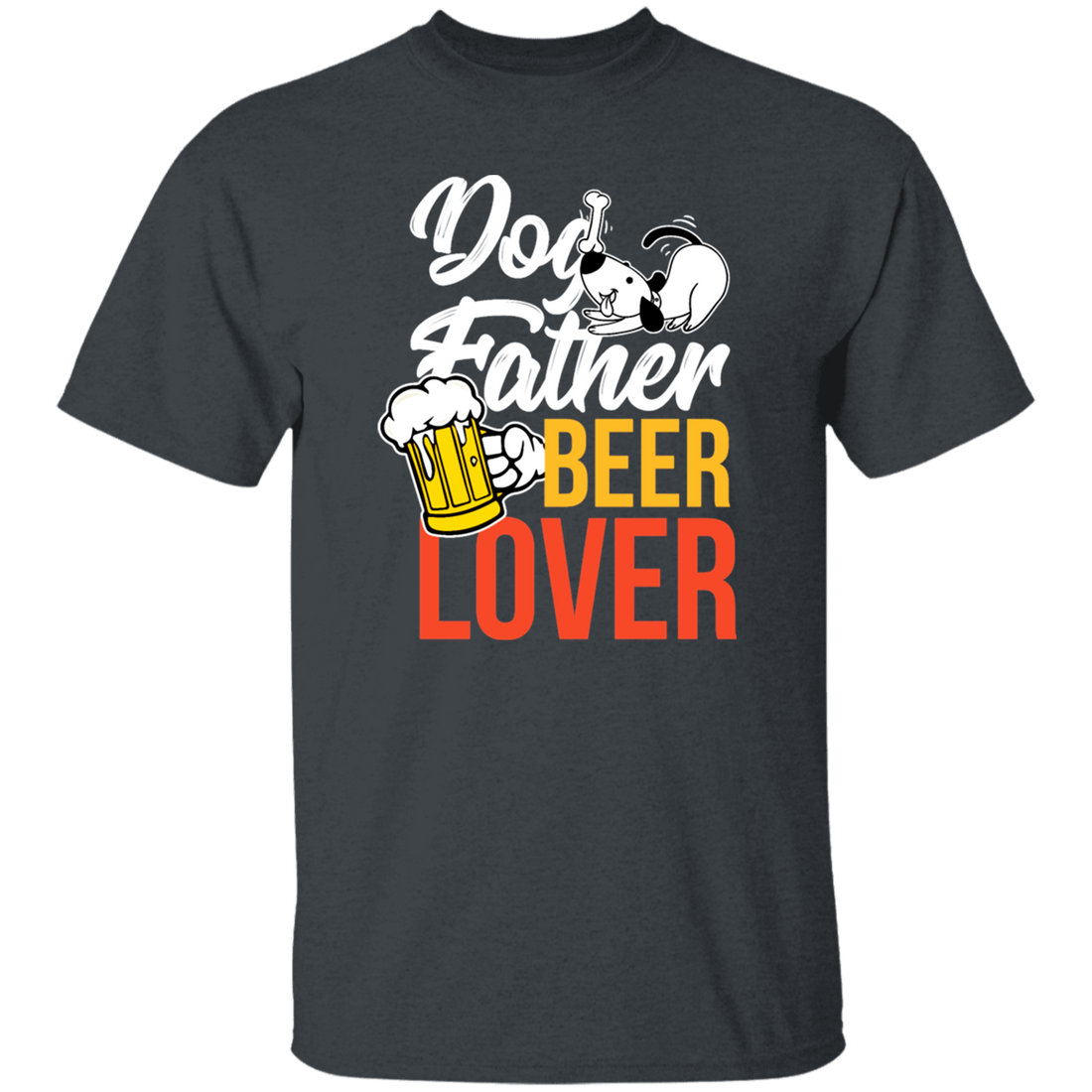 Dog Father, Beer Lover, Animal Lover, Dog Lover, Dog And Beer, Dog Dad Unisex T-Shirt