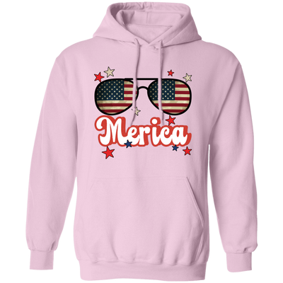 Sunglasses America, American Flag, Star America Pullover Hoodie