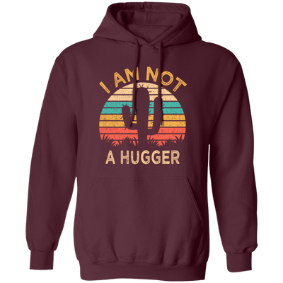 I Am Not A Hugger, Funny Cactus, Sarcastic Lover, Best Cactus Love Gift Pullover Hoodie