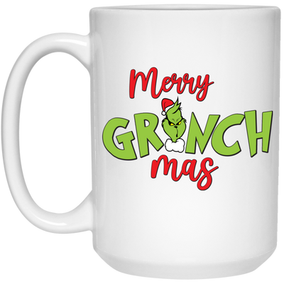 Merry Grinch-mas, Trendy Grinchmas, Grinch Christmas, Merry Christmas, Trendy Christmas White Mug