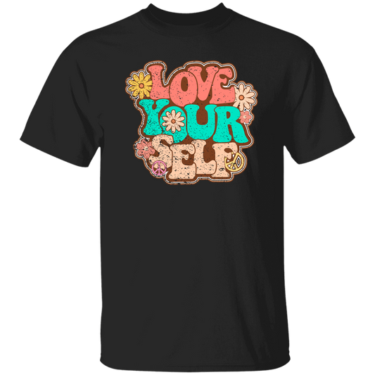 Love Yourself, Peace Love Yourself, Groovy Style, Retro Lovely Gift Unisex T-Shirt