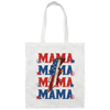 Mama American, Flash American, Peace And Star American Canvas Tote Bag